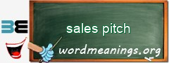 WordMeaning blackboard for sales pitch
